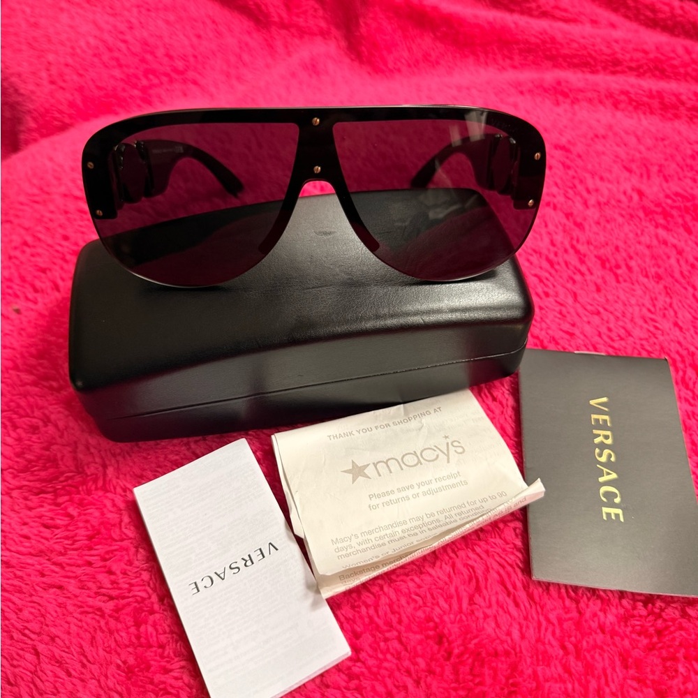 Versace Black and Gold Sunglasses - Picture 6 of 15